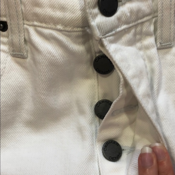 LF Carmar Rhinestone Hi Rise Distress Jean Shorts - Picture 8 of 10